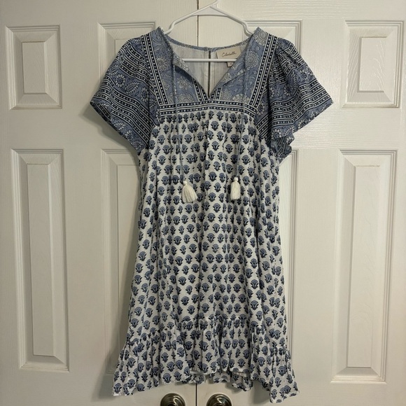 Cleobella Blue & White Floral Mini Dress - Picture 2 of 7